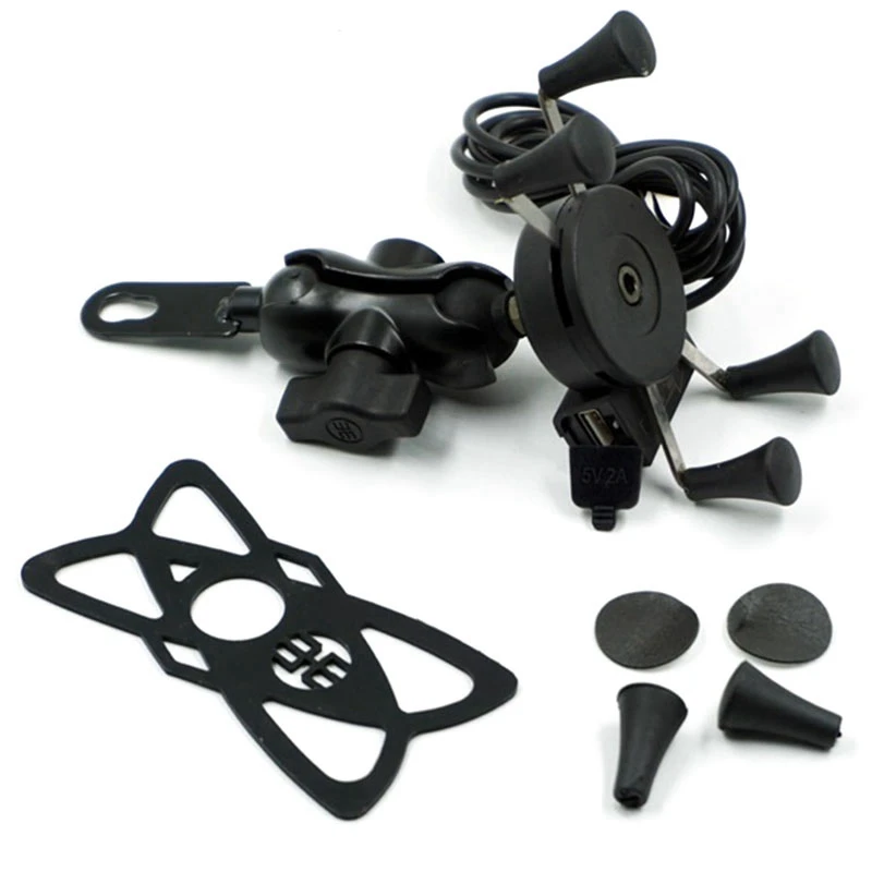 Motorcycle Mount Cell Phone Holder 360 Degree Adjustable Handlebar Wireless Charger Phone Holder with USB Charger Socket
Motorcycle Mount Cell Phone Holder 360 Degree Adjustable Handlebar Wireless Charger Phone Holder with USB Charger Socket