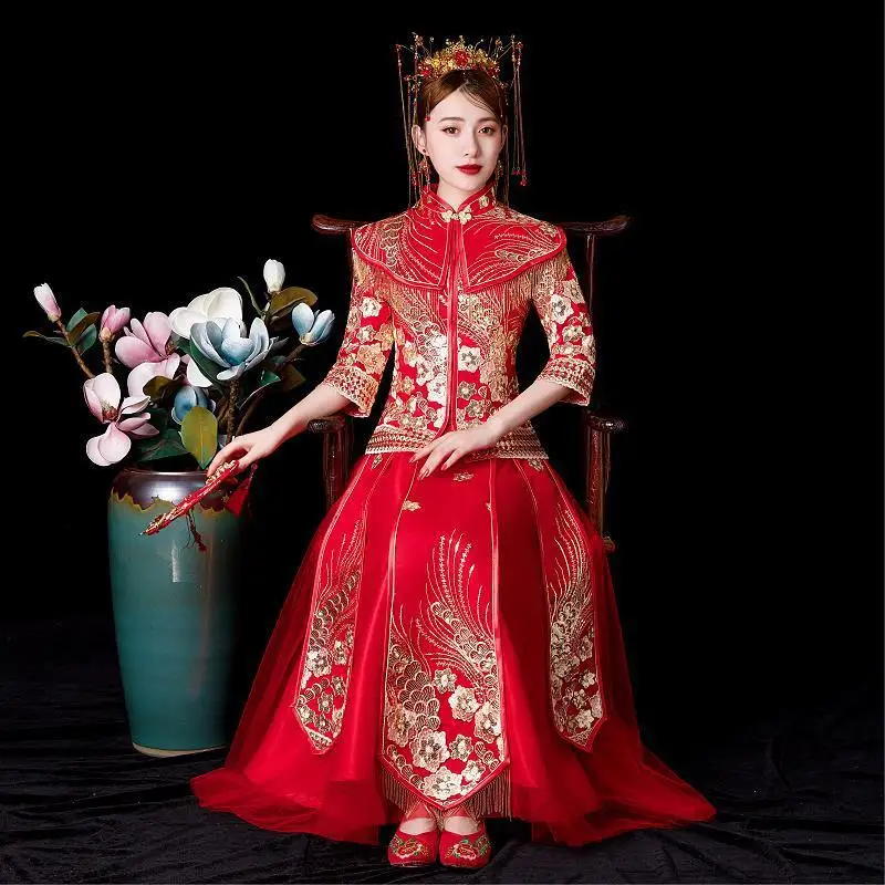 Trill Xiuhe/женская одежда для невесты новинка 2020 тонкий женский костюм свадьбы