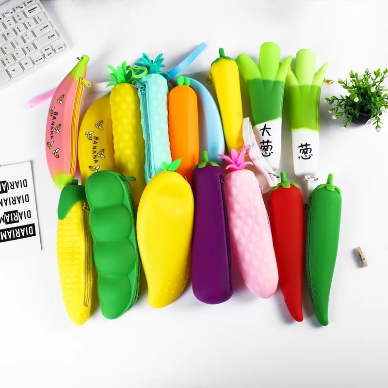 Fruit And Vegetable Modeling Pencil Case Student Silicone Pen Bag Simple Creative Kawaii Bag Girl Cute Stationery Storage Box
Fruit And Vegetable Modeling Pencil Case Student Silicone Pen Bag Simple Creative Kawaii Bag Girl Cute Stationery Storage Box