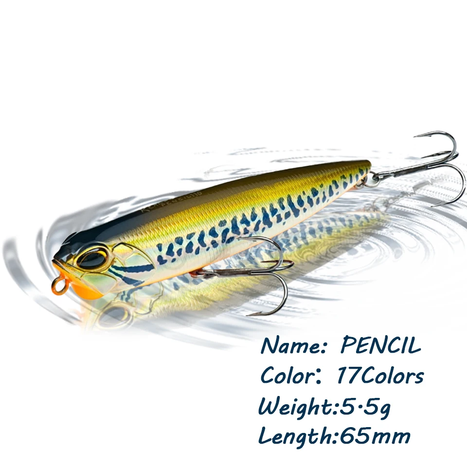 GOBYGO 65mm 5.5g Pencil Fishing Lure Floating Artificial Bait Bionic Hard Japan Profession Bait Bass Pike Fishing Tackle Lure
GOBYGO 65mm 5.5g Pencil Fishing Lure Floating Artificial Bait Bionic Hard Japan Profession Bait Bass Pike Fishing Tackle Lure