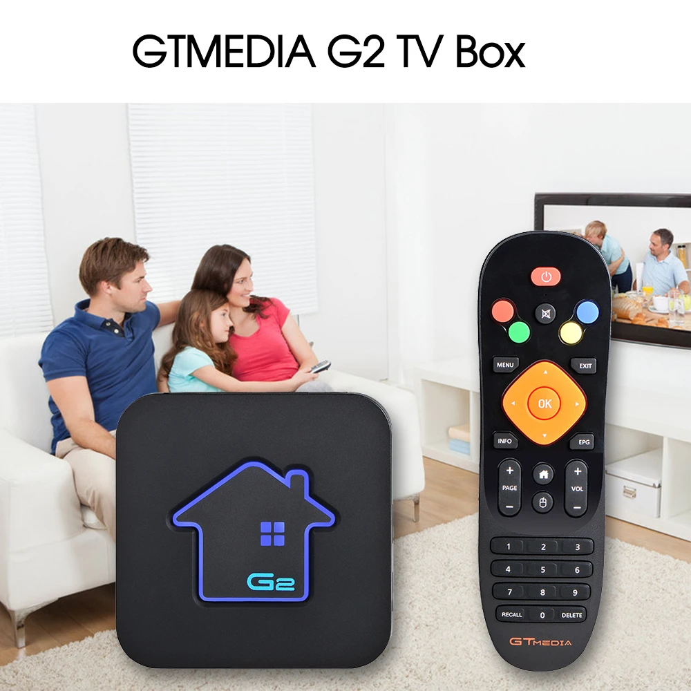 ТВ приставка GTMEDIA G2 на Android + пульт дистанционного управления IP TV сервером Ultra HD 4K
