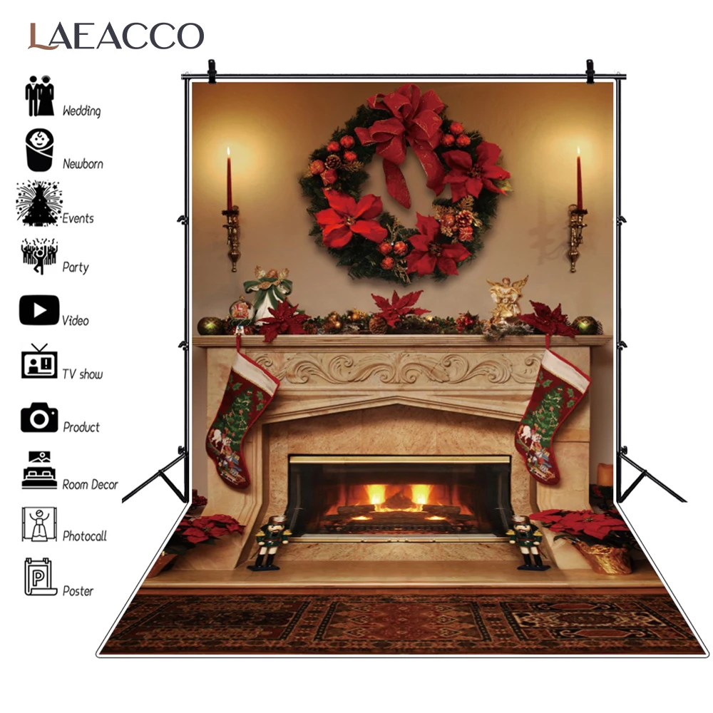 Laeacco Winter Interior Christmas Background Fireplace Socks Garland Newborn Birthday Portrait Photo Backdrop For Photo Studio
Laeacco Winter Interior Christmas Background Fireplace Socks Garland Newborn Birthday Portrait Photo Backdrop For Photo Studio