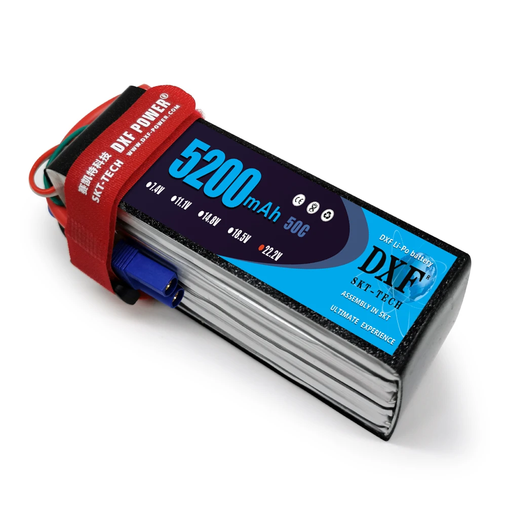 DXF Lipo 6S Battery 22.2v 5200mah 50C MAX100C RC Bateria For Drone AKKU Helicopter Car RC Quadcopter UAV FPV
DXF Lipo 6S Battery 22.2v 5200mah 50C MAX100C RC Bateria For Drone AKKU Helicopter Car RC Quadcopter UAV FPV