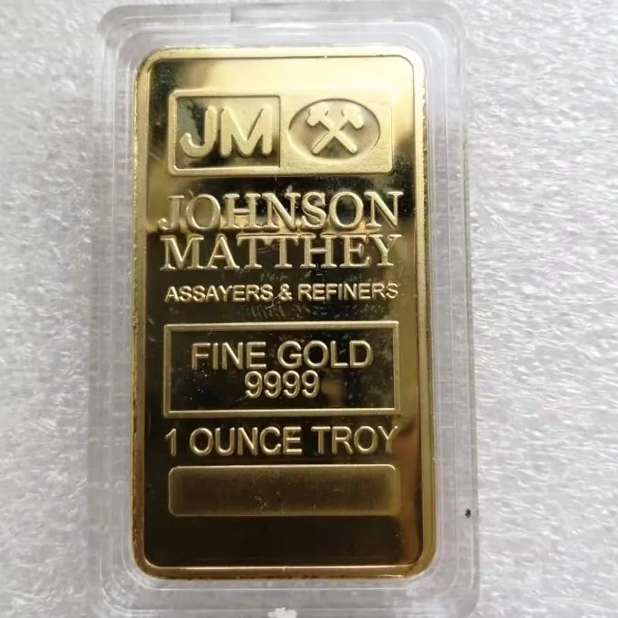 1 шт. Немагнитный слиток Johnson Matthey JM позолоченный серебряный Сувенирный слиток с разным лазерным серийным номером
1 шт. Немагнитный слиток Johnson Matthey JM позолоченный серебряный Сувенирный слиток с разным лазерным серийным номером