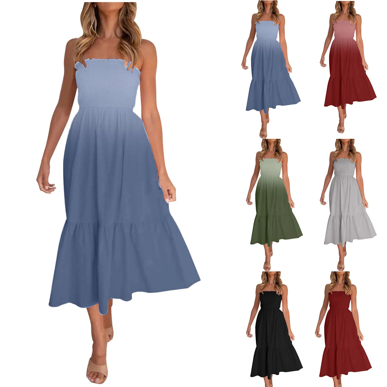 Sagace Woman Dress Ladies Solid Color Bohemian Style Casual Casual Tube Top One-shoulder Dress Vestidos De Mujer Casual Robe#G
Sagace Woman Dress Ladies Solid Color Bohemian Style Casual Casual Tube Top One-shoulder Dress Vestidos De Mujer Casual Robe#G