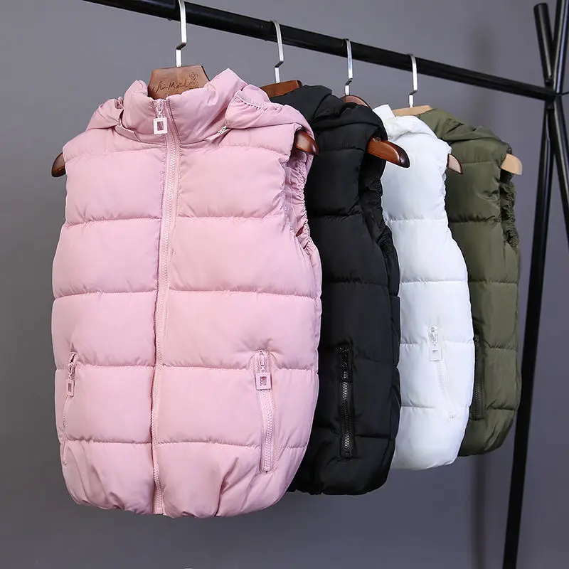 Women's Plush Lining Vest Hoodies Solid Color Sleeveless Coats Winter Jackets Waistcoats Plus Size 4XL Parkas Fashion Outwears
Women's Plush Lining Vest Hoodies Solid Color Sleeveless Coats Winter Jackets Waistcoats Plus Size 4XL Parkas Fashion Outwears