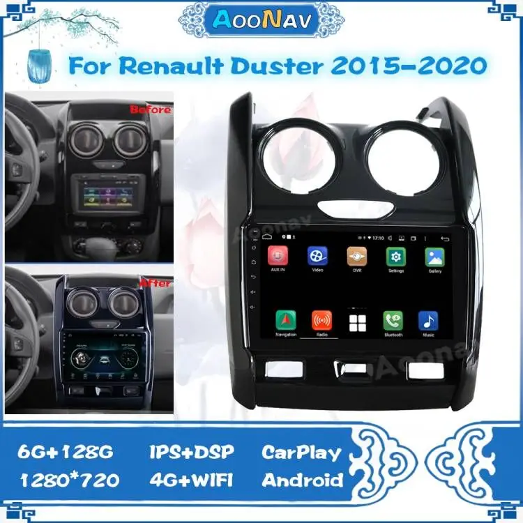 

Автомагнитола для Renault Duster 2015-2020, для LADA Largus I 1 2021, carplay, мультимедийный видеоплеер, навигация, стерео, GPS, Android