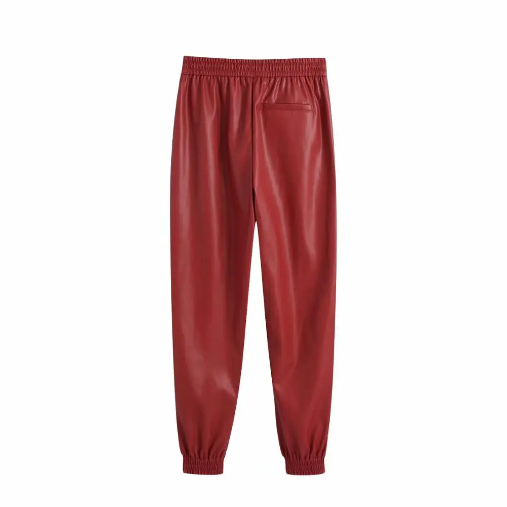 2020 New Fashion Autumn Winter Women High Waist Black Faux Leather Pants Lady PU Loose Pencil Trousers Elegant Brand Streetwear
2020 New Fashion Autumn Winter Women High Waist Black Faux Leather Pants Lady PU Loose Pencil Trousers Elegant Brand Streetwear