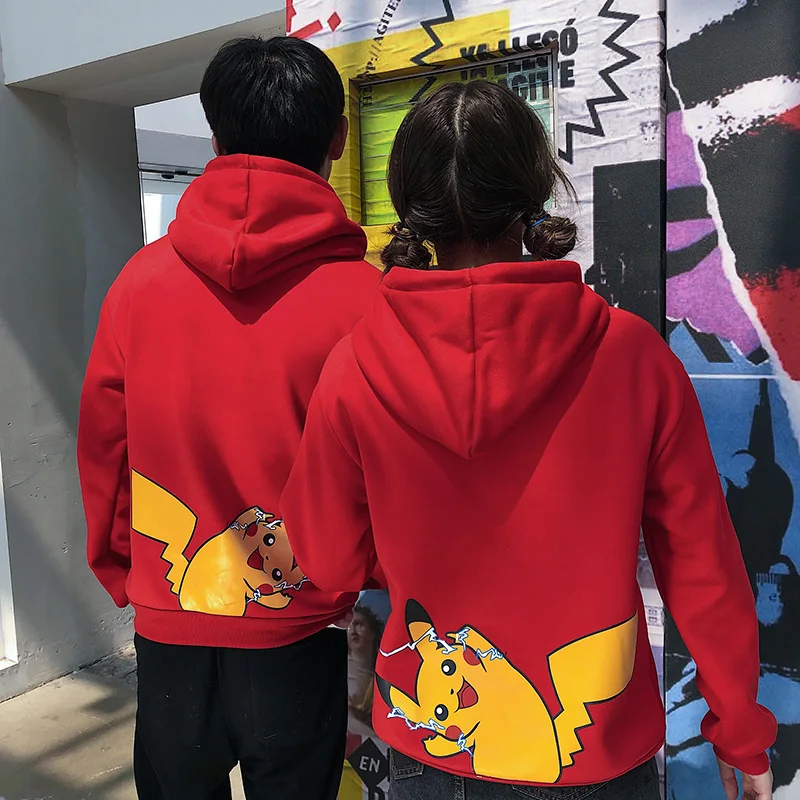 Прилегающий к покемону искусственный осень/зима Instagram плюс бархатная подкладка парный костюм с капюшоном Рождественский подарок на день ро... 
Прилегающий к покемону искусственный осень/зима Instagram плюс бархатная подкладка парный костюм с капюшоном Рождественский подарок на день ро...