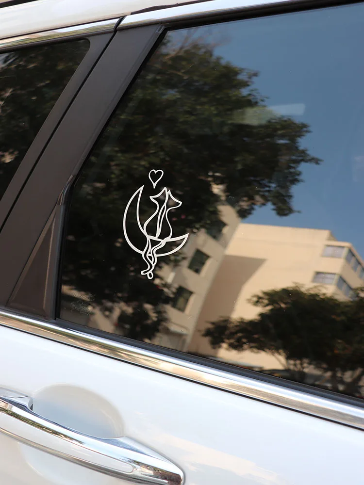 ZTTZDY 8x12.5CM Warm Lovers Cat Car Decal Moon Vinyl Sticker Black/Silver ZJ4-0027
ZTTZDY 8x12.5CM Warm Lovers Cat Car Decal Moon Vinyl Sticker Black/Silver ZJ4-0027