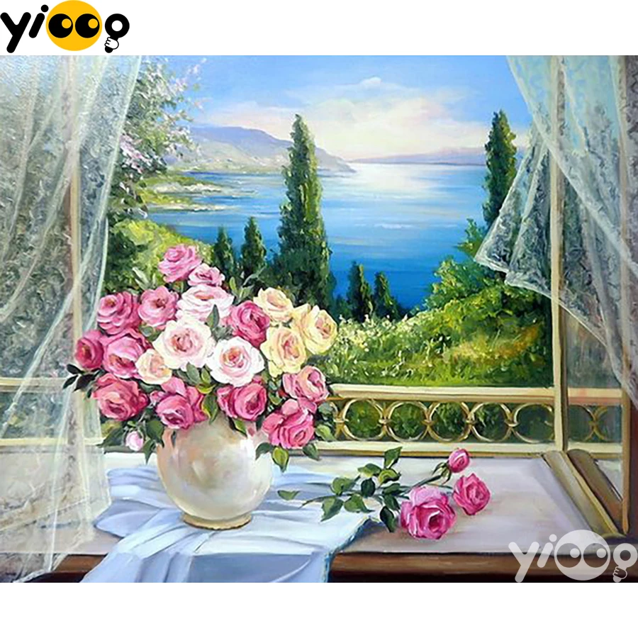 Full Square/Round Drill Diamond Painting Cross Stitch Embroidery Rose on Windowsill Rhinestone Mosaic Home Decor Gift BX2097
Full Square/Round Drill Diamond Painting Cross Stitch Embroidery Rose on Windowsill Rhinestone Mosaic Home Decor Gift BX2097