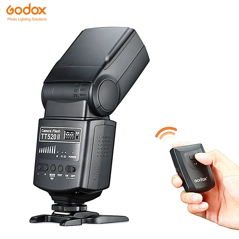 Godox TT520 II Flash TT520II with Build-in 433MHz Wireless Signal For Canon Nikon Pentax Olympus DSLR Cameras 
Godox TT520 II Flash TT520II with Build-in 433MHz Wireless Signal For Canon Nikon Pentax Olympus DSLR Cameras