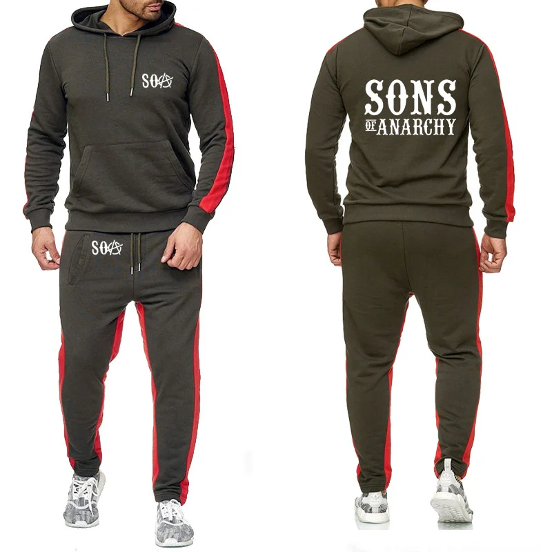 Spring Autumn Men's suits SOA Sons of Anarchy the Child SONS Print High Quality Cotton Men's sweatshirt + sweatpants 2-piece sui
Spring Autumn Men's suits SOA Sons of Anarchy the Child SONS Print High Quality Cotton Men's sweatshirt + sweatpants 2-piece sui