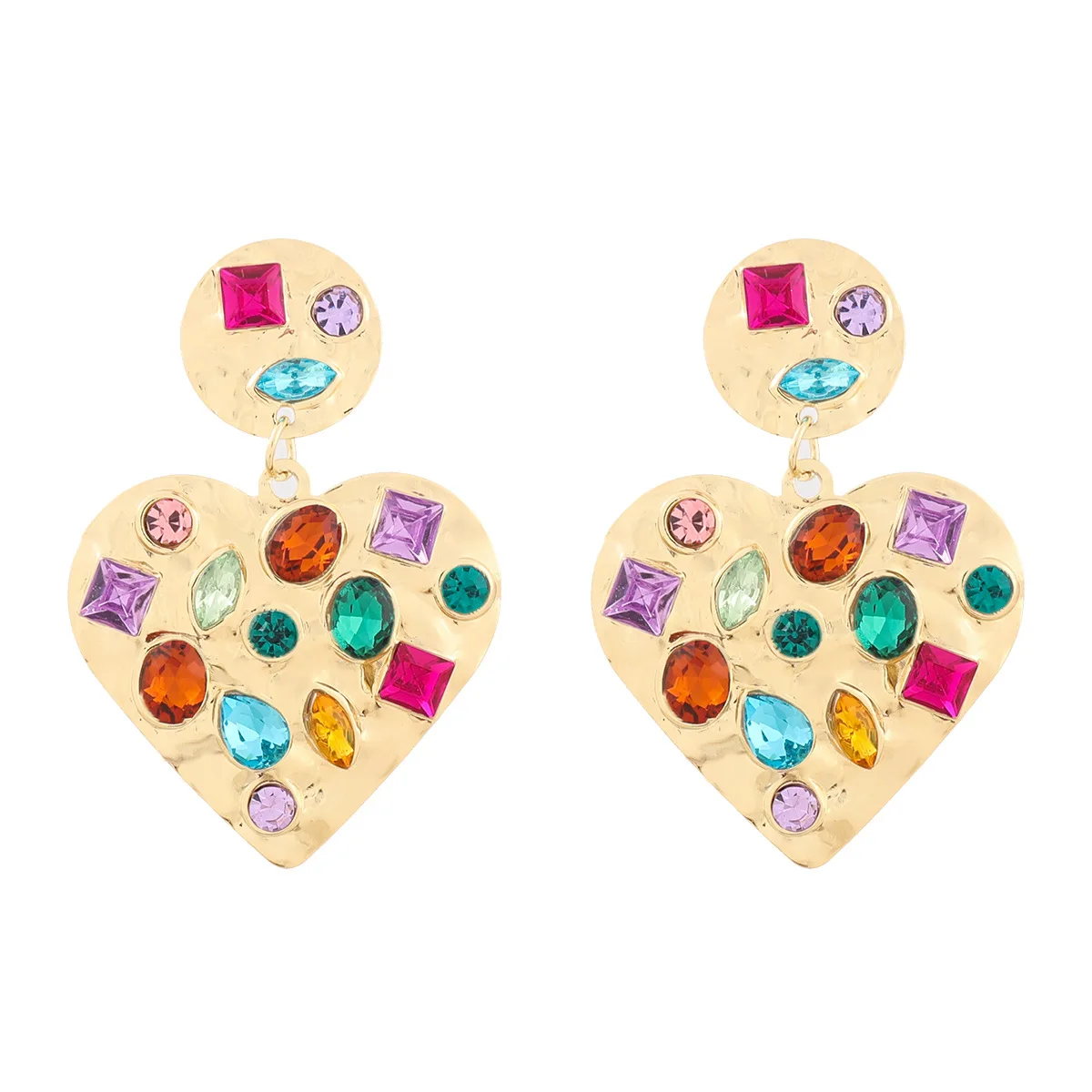 Metal Heart-shaped Pendant Crystal Earrings Europe United States Hyperbole Fashion Stud Earrings Ms Jewelry Gift Accessories
Metal Heart-shaped Pendant Crystal Earrings Europe United States Hyperbole Fashion Stud Earrings Ms Jewelry Gift Accessories