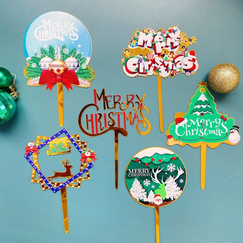 Christmas Baking Cake Topper Kids Favorite Santa Claus Gives Gifts Merry Christmas Holiday Party Acrylic Cake Decoration Flags
Christmas Baking Cake Topper Kids Favorite Santa Claus Gives Gifts Merry Christmas Holiday Party Acrylic Cake Decoration Flags