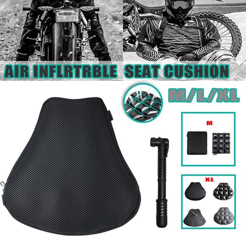 Parts Motorcycle Air Seat Cushion Cover 3D Inflatable Seat Cushion Antiskid Breathable Shock Absorption Seat Mat M/L/XL
Parts Motorcycle Air Seat Cushion Cover 3D Inflatable Seat Cushion Antiskid Breathable Shock Absorption Seat Mat M/L/XL