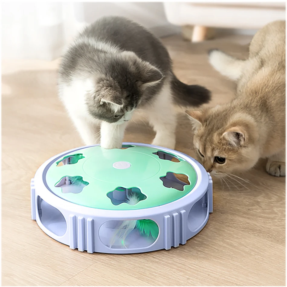 Automatic Smart Cat Toy Electric Interactive Turntable Rotate Ball Toy For Kitten Cat Play LED Light Cat Game Teaser Feather Toy
Automatic Smart Cat Toy Electric Interactive Turntable Rotate Ball Toy For Kitten Cat Play LED Light Cat Game Teaser Feather Toy