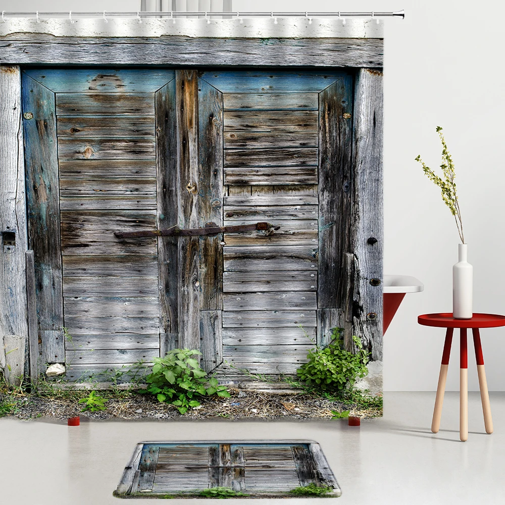 Old Fashioned Wooden Door Shower Curtains Set Bath Mats Kitchen Entrance Door Mat Bathroom Rugs Room Decoration Non-Slip Carpets
Old Fashioned Wooden Door Shower Curtains Set Bath Mats Kitchen Entrance Door Mat Bathroom Rugs Room Decoration Non-Slip Carpets