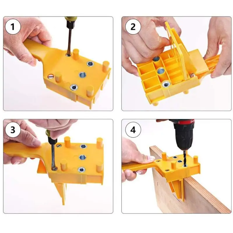 Quick Wood Doweling Jig Plastic Handheld Pocket Hole Jig 6/8/10mm Drill Bit Hole Puncher For Carpentry
Quick Wood Doweling Jig Plastic Handheld Pocket Hole Jig 6/8/10mm Drill Bit Hole Puncher For Carpentry