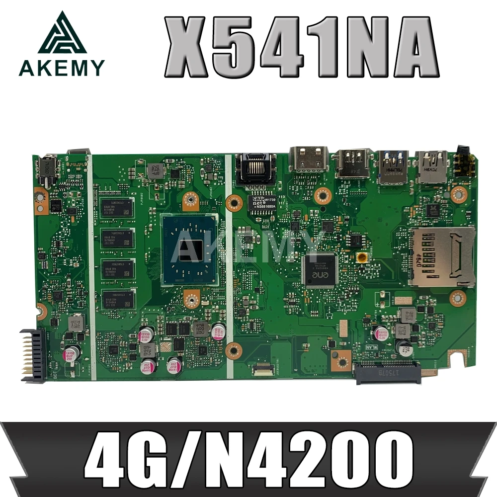 Новая материнская плата X541NA 4G/N4200 N3350 N3700 для процессора Asus X541N F541N Laotop 90NB0A00