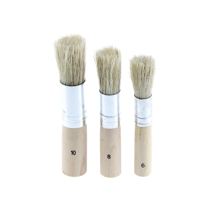 3Pcs/Set Wooden Stencil Brush Chalk Paint Natural Pure Hog Bristle brush Round Acrylic Watercolor Oil Painting Detail Brushes
3Pcs/Set Wooden Stencil Brush Chalk Paint Natural Pure Hog Bristle brush Round Acrylic Watercolor Oil Painting Detail Brushes