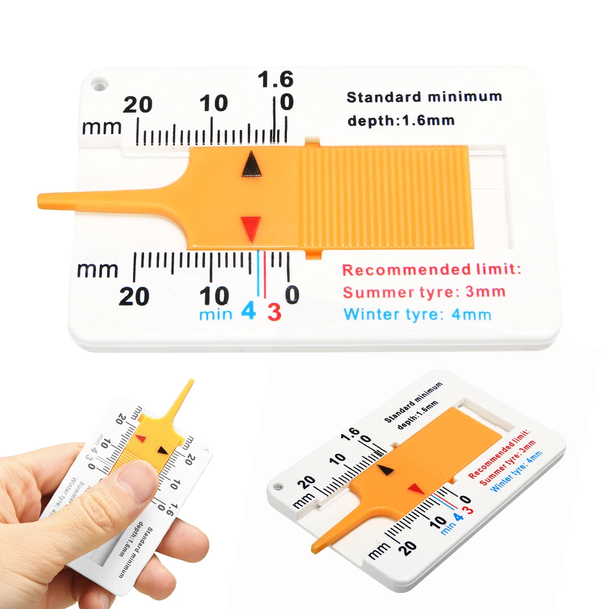 0~20mm for Measuring Compact Tyre Tread Depth Gauge Car Motorcycle Trailer Van Wheel Measure Tools
0~20mm for Measuring Compact Tyre Tread Depth Gauge Car Motorcycle Trailer Van Wheel Measure Tools