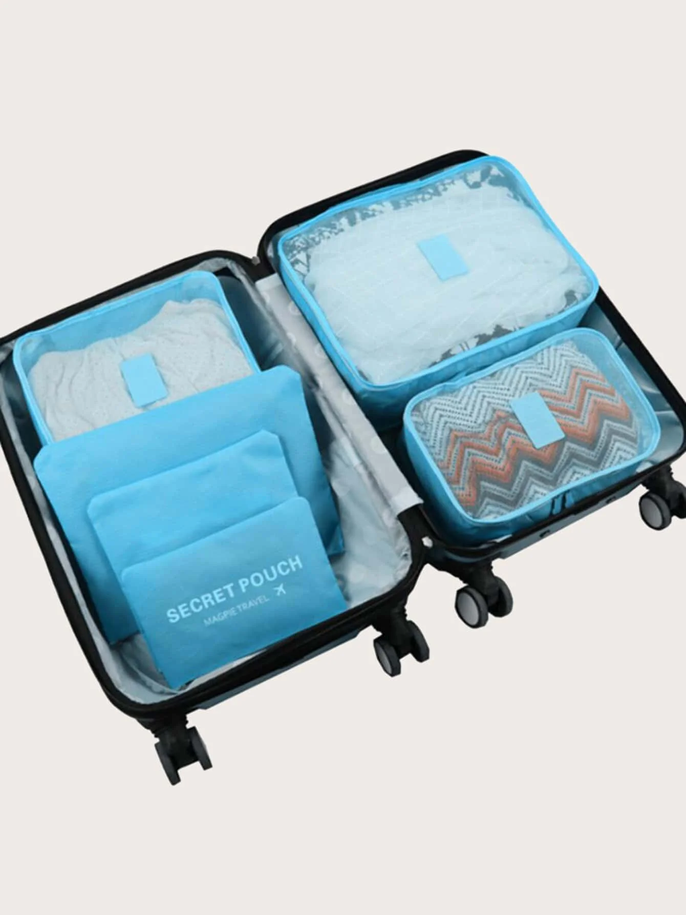 6pcs Portable Travel Storage Bag Set one-size Blue Slogan Travel Storage Oxford 100% OxfordTravel Packing Cubes
6pcs Portable Travel Storage Bag Set one-size Blue Slogan Travel Storage Oxford 100% OxfordTravel Packing Cubes
