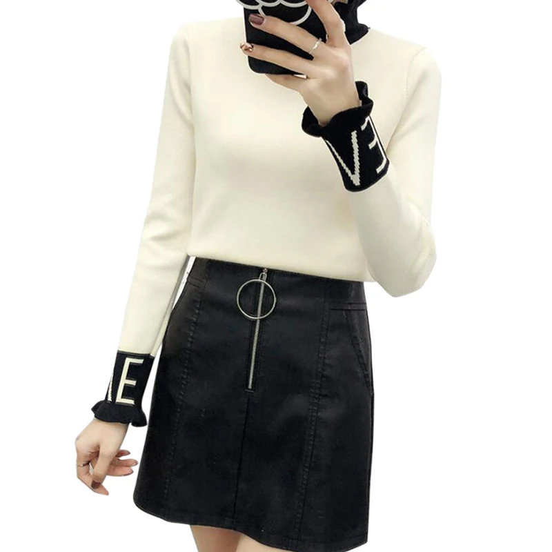 Autumn Winter Thick Warm Beautiful Embroidery Turtleneck Sweater Women Long Sleeve Knit Pullover Sweater Female Pull Femme Tops
Autumn Winter Thick Warm Beautiful Embroidery Turtleneck Sweater Women Long Sleeve Knit Pullover Sweater Female Pull Femme Tops