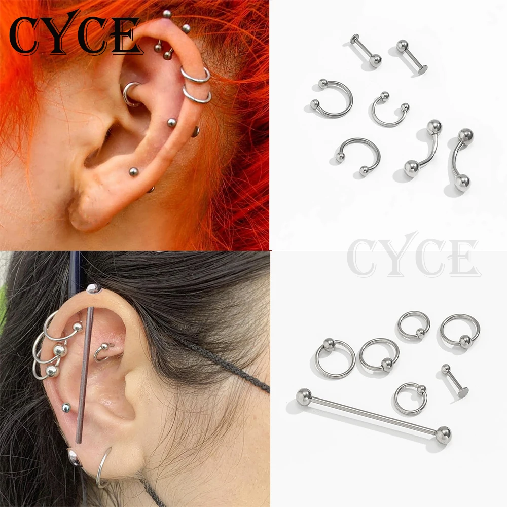 Gothic Medical Stainless Steel Ball Set Ear Bone Nail For Women Men Piercing Body Jewelry Auricle Nail Puncture Accessories 2021
Gothic Medical Stainless Steel Ball Set Ear Bone Nail For Women Men Piercing Body Jewelry Auricle Nail Puncture Accessories 2021