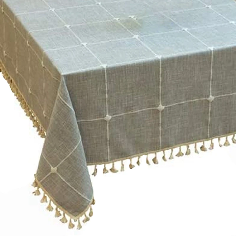 Practical Rectangle Table Cloth Cotton Linen Wrinkle Free Anti-Fading Checkered Design Tablecloths Washable Dust-Proof
Practical Rectangle Table Cloth Cotton Linen Wrinkle Free Anti-Fading Checkered Design Tablecloths Washable Dust-Proof