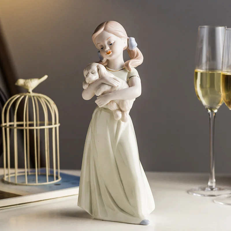 Western Girl And Dog Art Sculpture Porcelain Figure Figurine Character Statue Ceramics Craft Home Decorations Room Decor R5270
Western Girl And Dog Art Sculpture Porcelain Figure Figurine Character Statue Ceramics Craft Home Decorations Room Decor R5270