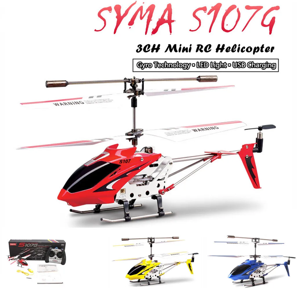 Вертолет Syma S107G RC канала Квадрокоптер из сплава встроенный гироскоп вертолет с
