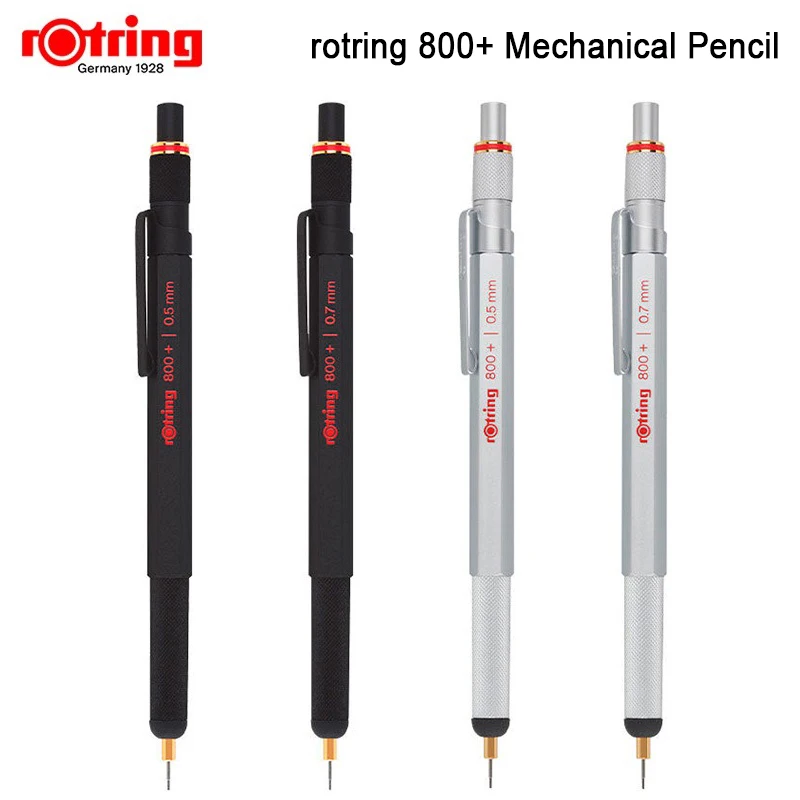 

Rotring 800+ metal mechanical pencil 0.5/0.7mm black/silver multi-function Capacitor Stylus pencil 1 piece