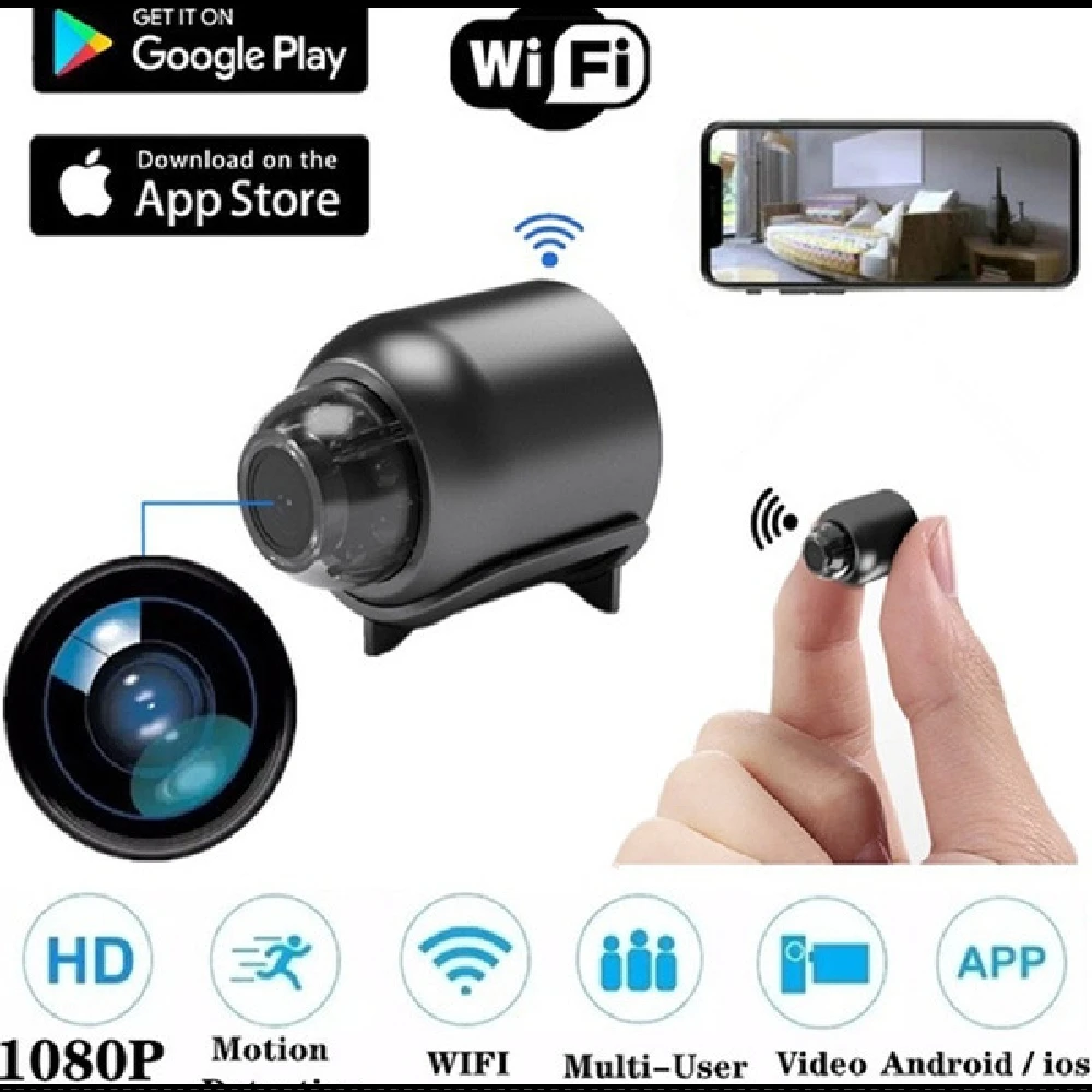 Mini Camera Wireless Wifi 1080P Surveillance Home Security Night Vision Motion Detect Camcorder Baby Monitor IP Cam Wide Angle
Mini Camera Wireless Wifi 1080P Surveillance Home Security Night Vision Motion Detect Camcorder Baby Monitor IP Cam Wide Angle