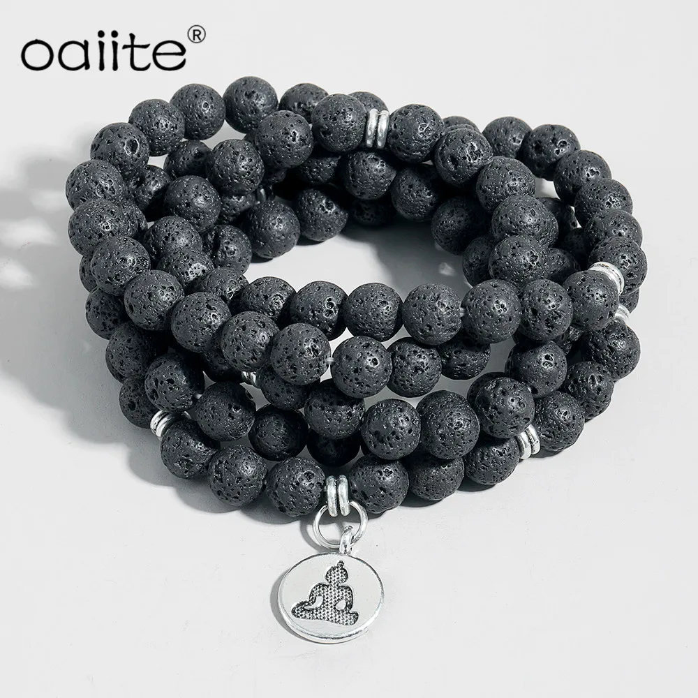 Black Lava Natural Stone Mala 108 Beads Bracelet Necklace Women Men Tree of Life Om Charm Stone Powerful Protection Yoga Jewelry
Black Lava Natural Stone Mala 108 Beads Bracelet Necklace Women Men Tree of Life Om Charm Stone Powerful Protection Yoga Jewelry