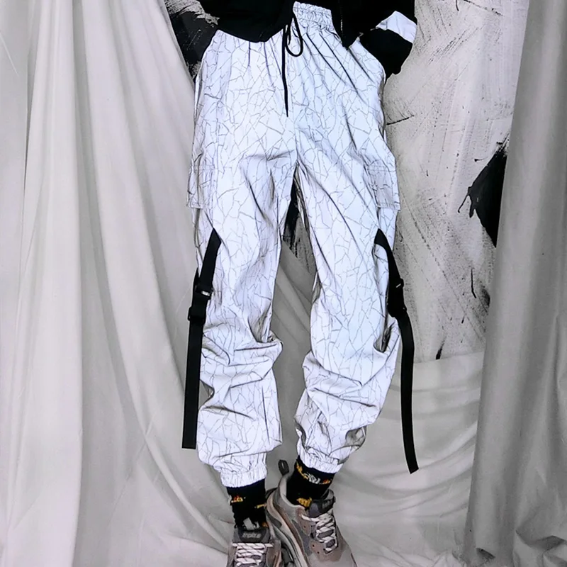 Spring Reflective pants Vintage Harajuku Woman Trousers Elastics High Waist Pants Korean Causal Straight Pants
Spring Reflective pants Vintage Harajuku Woman Trousers Elastics High Waist Pants Korean Causal Straight Pants