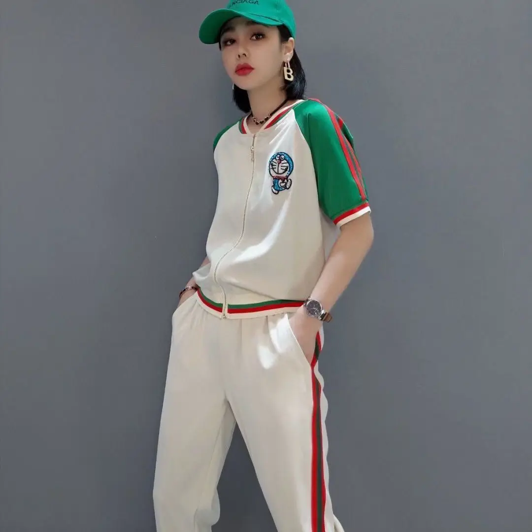 2021summer New Fashion Women 's Suit Cartoon Western Style Two - Piece Suit Fashion
2021summer New Fashion Women 's Suit Cartoon Western Style Two - Piece Suit Fashion