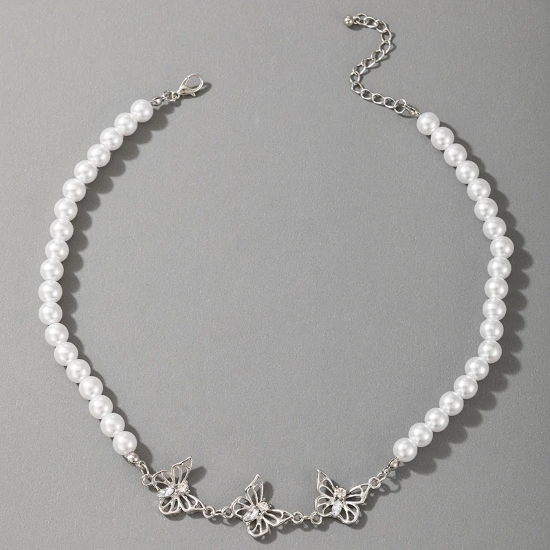 docona New Fashion Hollow Silver Color Butterfly Necklace for Women Pearl Metal Choker Necklace Female Wedding Jewelry 17356
docona New Fashion Hollow Silver Color Butterfly Necklace for Women Pearl Metal Choker Necklace Female Wedding Jewelry 17356