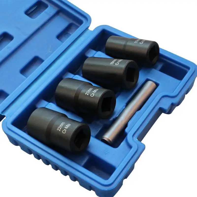 5Pcs Twist Socket Set 1/2 inch Drive Wheel Lock Nut Remover /Removal 17mm 19mm 21mm 22mm Twisted Socket
5Pcs Twist Socket Set 1/2 inch Drive Wheel Lock Nut Remover /Removal 17mm 19mm 21mm 22mm Twisted Socket