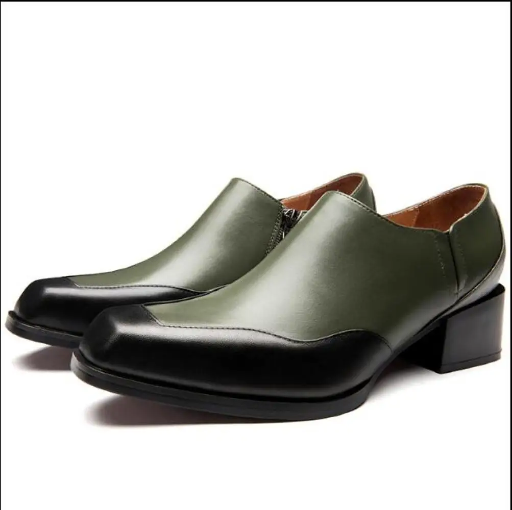 Mens Business Formal Wear Retro Square Head Leather Shoes Korean Fashion Contrast Stitching Zipper Leather Shoes
Mens Business Formal Wear Retro Square Head Leather Shoes Korean Fashion Contrast Stitching Zipper Leather Shoes
