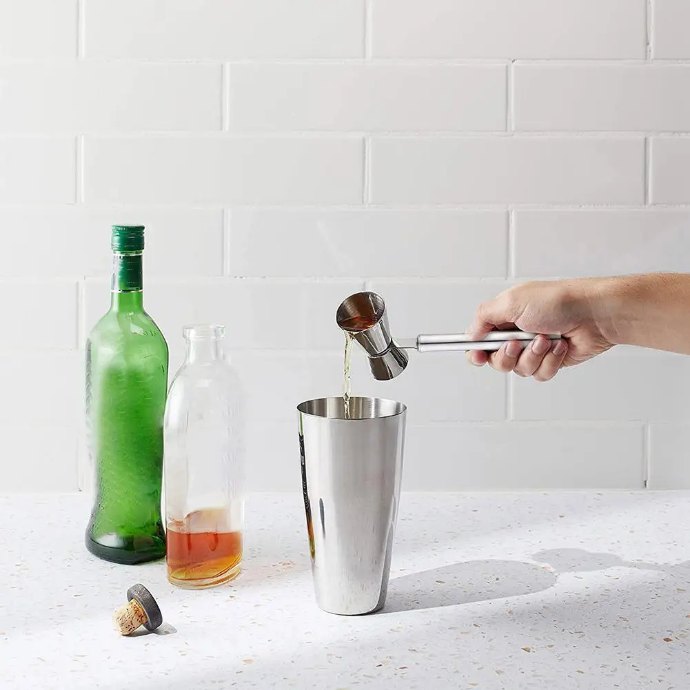 1pcs Cocktail Shaker Steel Double Jigger Long Handle Accessories Bar Measure New Supplies Cup Party Bartender For Home R9l7
1pcs Cocktail Shaker Steel Double Jigger Long Handle Accessories Bar Measure New Supplies Cup Party Bartender For Home R9l7