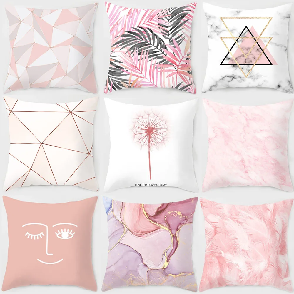 18'' Modern Pink Pillow Case Polyester Peachskin Soft Cushion Cover Sofa Bedroom Living Room Fashion Home Decorative Pillowcase
18'' Modern Pink Pillow Case Polyester Peachskin Soft Cushion Cover Sofa Bedroom Living Room Fashion Home Decorative Pillowcase