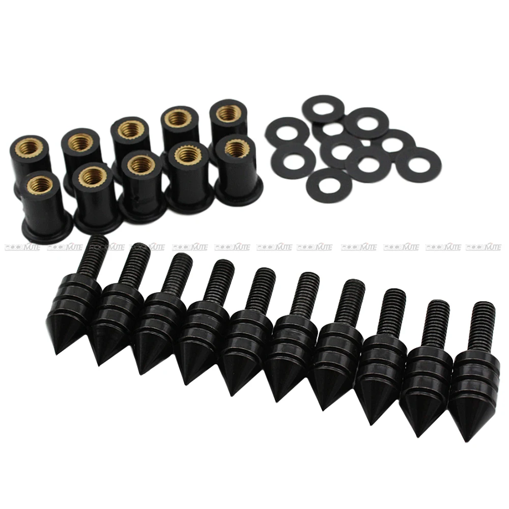 5mm M5 Spike Screws Bolts Nut Washers For Honda/Kawasaki/Yamaha/Suzuki Japanese Motorcycle Windscreen Windshield Fairing Black
5mm M5 Spike Screws Bolts Nut Washers For Honda/Kawasaki/Yamaha/Suzuki Japanese Motorcycle Windscreen Windshield Fairing Black