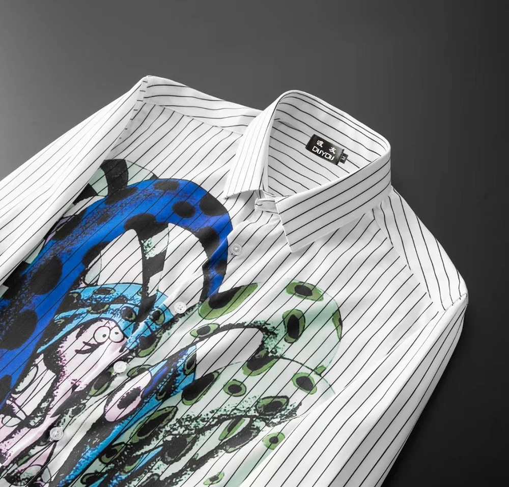 DUYOU Mens Cotton Shirt Men Dress Shirt Men Striped abstract animal print High Quality Slim Fit Casual Shirts DY2913
DUYOU Mens Cotton Shirt Men Dress Shirt Men Striped abstract animal print High Quality Slim Fit Casual Shirts DY2913