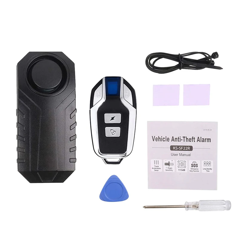 113DB Super Loud Wireless Motorcycle Bicycle Alarm Security Anti-Theft Alarm Remote Control Alarm IP55 Waterproof Alarm warner
113DB Super Loud Wireless Motorcycle Bicycle Alarm Security Anti-Theft Alarm Remote Control Alarm IP55 Waterproof Alarm warner