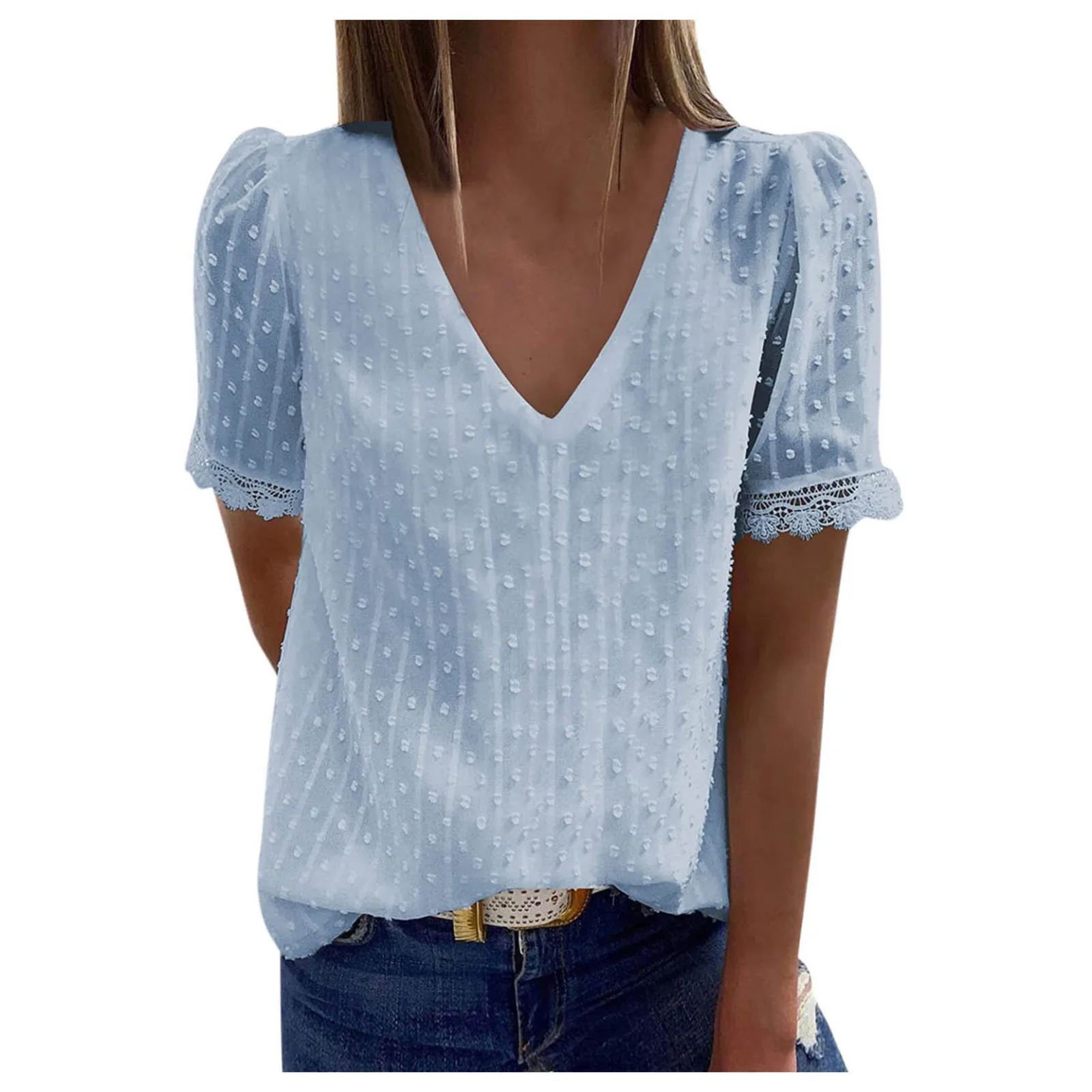 Plus Size Fashion Solid Shirts Blouses Elegant Summer tshirt Ladies V-Neck Tunic Tops Female Women Short Sleeve Shirt Blusas
Plus Size Fashion Solid Shirts Blouses Elegant Summer tshirt Ladies V-Neck Tunic Tops Female Women Short Sleeve Shirt Blusas