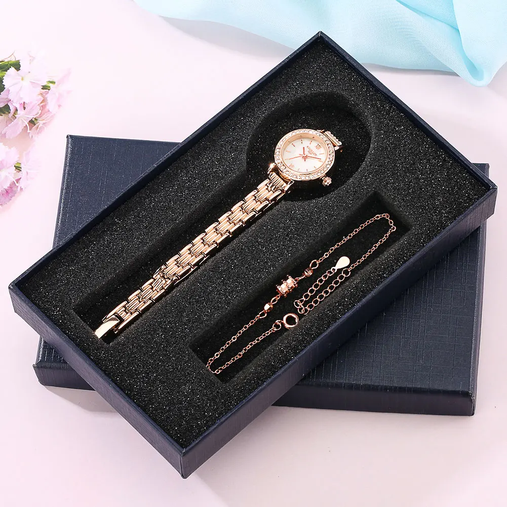 Exquisite Women'S Bracelet Watch Set High Quality Diamond Inlaid Fritillaria Watch Fashion Hand Jewelry Buckle Watch Buckle
Exquisite Women'S Bracelet Watch Set High Quality Diamond Inlaid Fritillaria Watch Fashion Hand Jewelry Buckle Watch Buckle