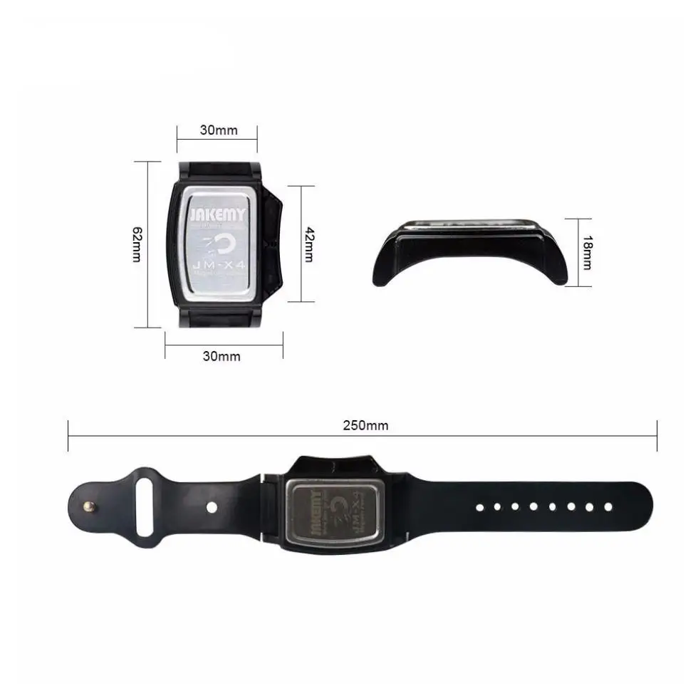 JAKEMY JM-X4 Components Adsorption Bracelet Powerful Magnetic Wrist Band Hold Small Metal Nuts Washers Screws Nails
JAKEMY JM-X4 Components Adsorption Bracelet Powerful Magnetic Wrist Band Hold Small Metal Nuts Washers Screws Nails