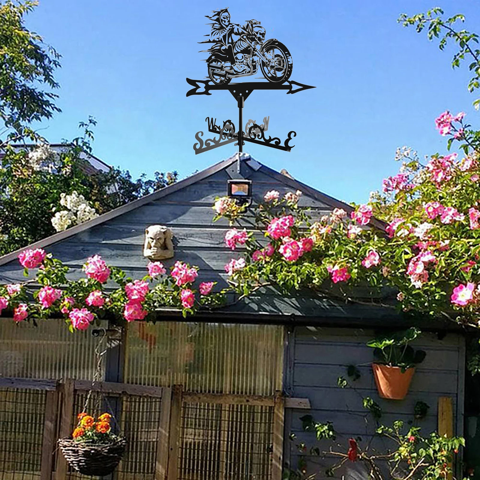 Grim Reaper Weathervane Yard Sheds Weather Vane Retro Wind Indicator Decor for your Home, Garage, Cupola, Barn or Gazebo
Grim Reaper Weathervane Yard Sheds Weather Vane Retro Wind Indicator Decor for your Home, Garage, Cupola, Barn or Gazebo