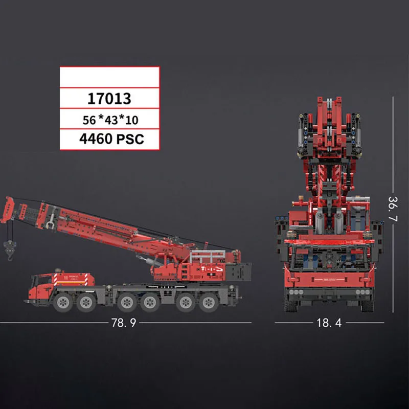 New Moc Technical The App Rc Red Gmk Crane Model 17013 Building Blocks Bricks Engineering Vehicle Series Toys Kids Gifts
New Moc Technical The App Rc Red Gmk Crane Model 17013 Building Blocks Bricks Engineering Vehicle Series Toys Kids Gifts
